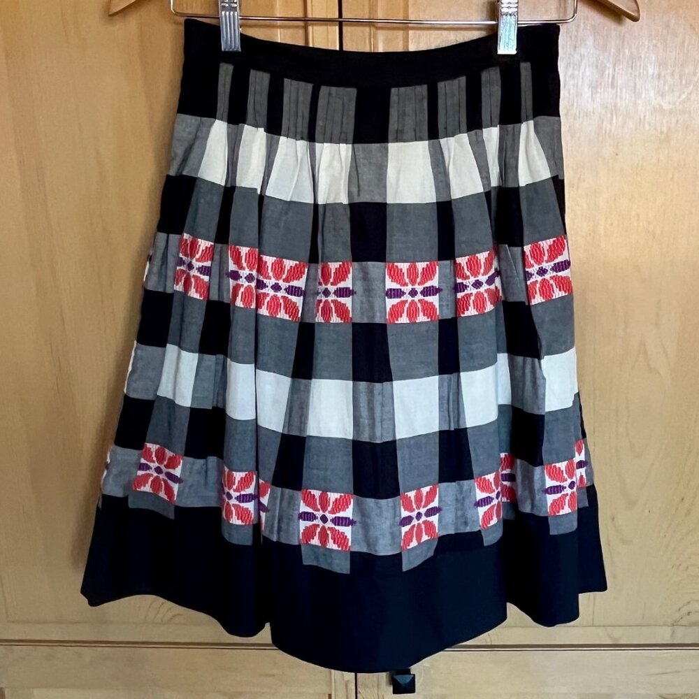 Vintage Anthro gingham skirt